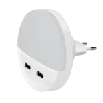 Népszerű LED ÉJSZAKAI LÁMPA 2xUSB-VEL 0.5W 3000K