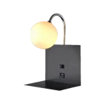 Prémium BETTY FALI LÁMPA 1XG9 USB-VEL FEKETE