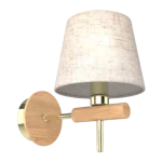JONAS WALL LAMP 1XE14 GOLD/WOOD Kiárusítás