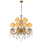 Olcsóbb RALPH CHANDELIER 15XE14 BRASS/CRYSTALS