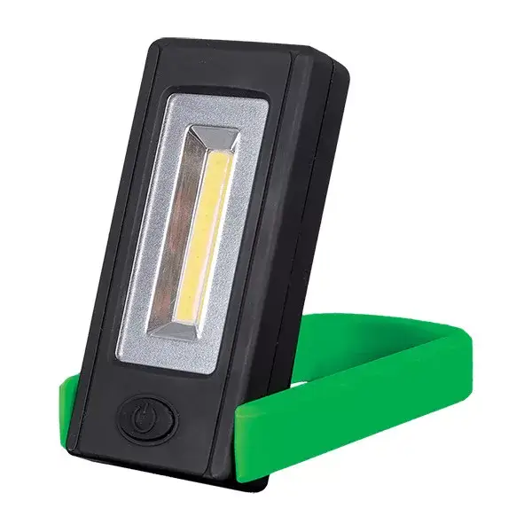 PRACOVNÁ LAMPA S NASTAV. PODSTAVCOM 3W COB ZELENÁ Prémium