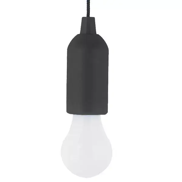 PRENOSNÁ LED ŽIAROVKA SO ŠNÚRKOU E-6621 1W ČIERNA Gyors kiszállítás