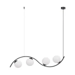 Kiárusítás ZUMA LINE PENDANT WAVE 5014 4XE14 BLACK/WHITE
