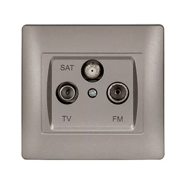 RHYME TV+FM+SAT ZÁSUVKA SIVÁ Ne maradj le