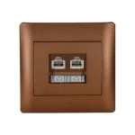 Vásárlói kedvenc RHYME ZÁSUVKA TELEFÓN RJ11+PC RJ45 CAT5E KÁVA