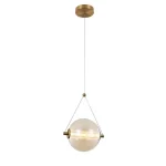 Szezonális akció SPLENDOR LED PENDANT 6W 3000K, BRASS+COGNAC GLASS