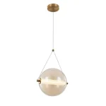 SPLENDOR LED PENDANT 9W 3000K, BRASS+COGNAC GLASS Szuper akció