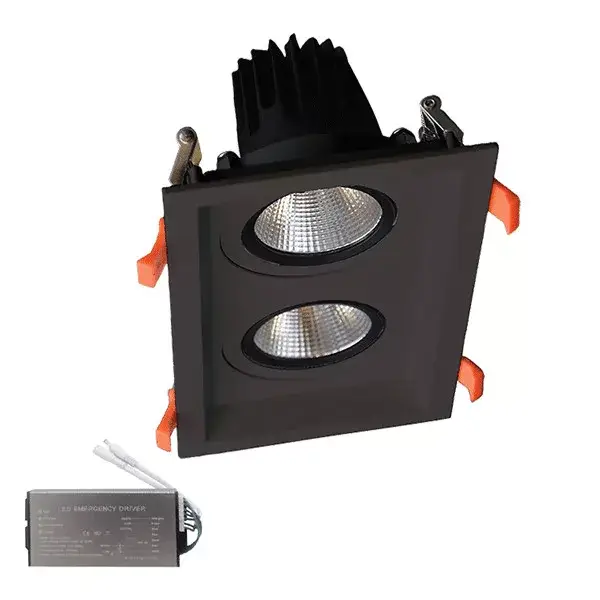 Vásárlói kedvenc DOUBLE LED SPOT LIGHT 2X15W 230V 4000K BL+EMERGENCY KIT