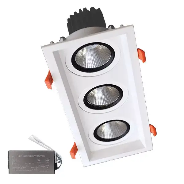 TRIPLELED SPOT LIGHT 3X15W 230V 3000K WH+EMERGENCY KIT Végkiárusítás