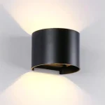 Alacsony ár LED FALI LÁMPA KEREK 2X5W 4000K IP54 FEKETE