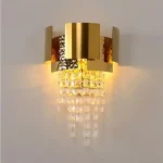 GUSTAV WALL LAMP 2XG9 GOLD/CRYSTALS Árengedmény