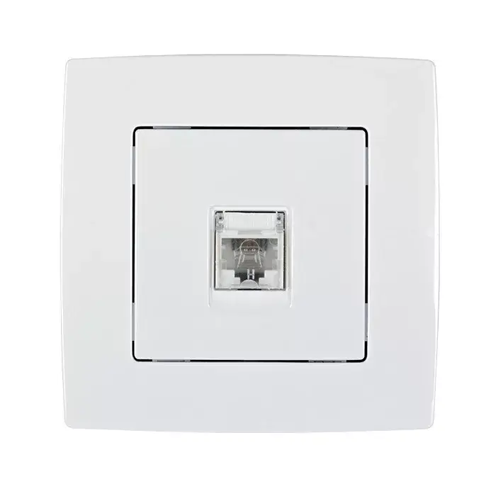 CITY ZÁSUVKA PRE PC RJ45 CAT6E BIELA METALÍZA Szezonális akció