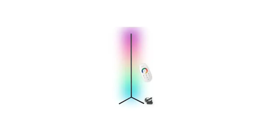 Kiárusítás LED sarok állólámpa RGBCCT 9W 140cm fekete