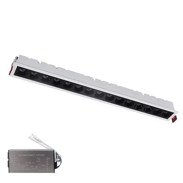Szuper akció RECESSED LINEAR LIGHTEL-05 20W 4000K, WHITE & BLACK+EMERGENCY KIT