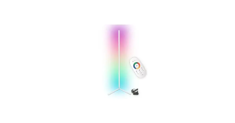 Olcsó LED sarok állólámpa RGBCCT 9W 140cm fehér