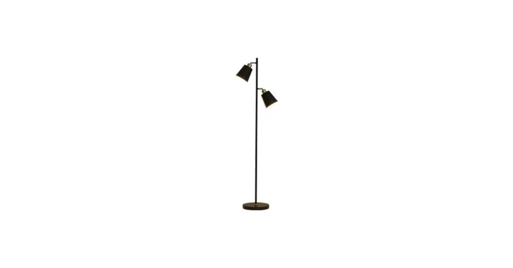 Újdonság Koko állólámpa 2x E27 155cm fekete + arany