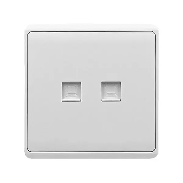 LONDON DOUBLE COMPUTER RJ45 SOCKET WHITE Árcsökkenés