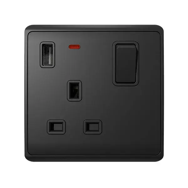 LONDON SINGLE SOCKET 2P BUTTON SWITCH NEON+USB AN Legnépszerűbb
