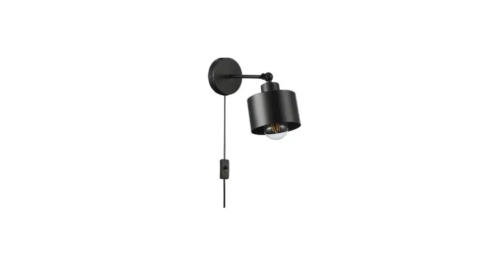Alacsony ár Elza E27x1 LED fali lámpa mozgatható fekete csatlakozó