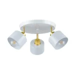 Elza E27x3 LED fali lámpa, mozgatható fehér + arany kerek Akció