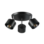 Exkluzív ajánlat Elza E27x3 LED fali lámpa, mozgatható, fekete, kerek