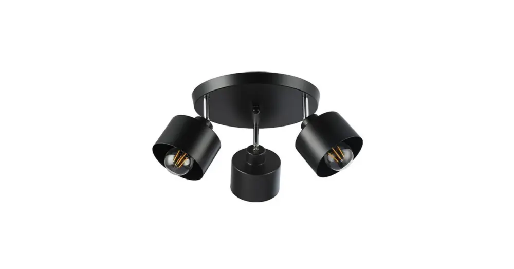 Exkluzív ajánlat Elza E27x3 LED fali lámpa, mozgatható, fekete, kerek