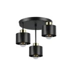 Rendeld meg most Elza E27x3 LED fali lámpa fekete + réz kerek