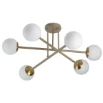 Bali-12 csillár E27x6 LED 74cm bézs+arany Expressz kézbesítés
