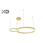 Gyors kiszállítás Mundo LED csillár 40/60cm 36W arany 3CCT távirányítóval