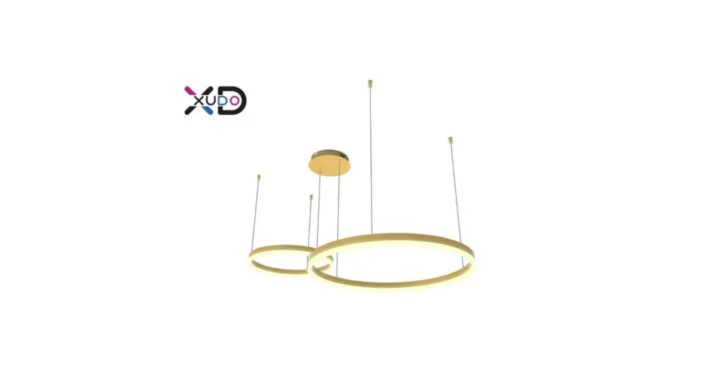 Gyors kiszállítás Mundo LED csillár 40/60cm 36W arany 3CCT távirányítóval