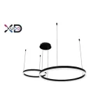 Mundo LED csillár 40/60cm 36W fekete 3CCT távirányítóval Biztonságos fizetés