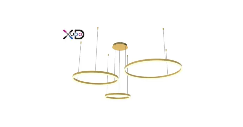 Mundo LED csillár 40/60/80cm 72W arany 3CCT pilo Expressz szállítás