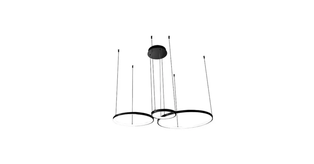 Hodo LED csillár 20/40/60cm 77W fekete Legkelendőbb