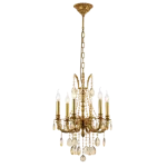 DARIAN CHANDELIER 6XE14 BRASS/CRYSTALS Azonnali szállítás
