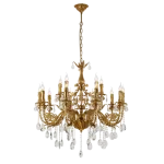 Legnépszerűbb HERALD CHANDELIER 15XE14 BRASS/CRYSTALS