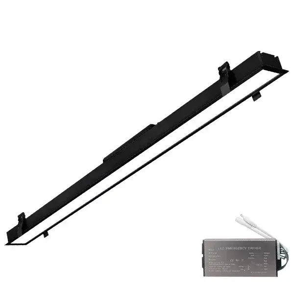 Végkiárusítás ELMARK LED PROFIL ZAPUSTENÝ 1500mm 50W 4000K ČIERNY + EMERGENCY KIT