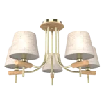 Árcsökkenés JONAS CEILING LAMP 5XE14 GOLD/WOOD