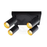 Eris Gold Fali lámpa GU10 LED mozgatható x4 fekete Végkiárusítás