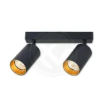 Biztonságos vásárlás Eris Gold Fali lámpa GU10 LED mozgatható x2 fekete