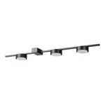 LED csillár 60cm GX53 Zola x3 fekete Csak ma
