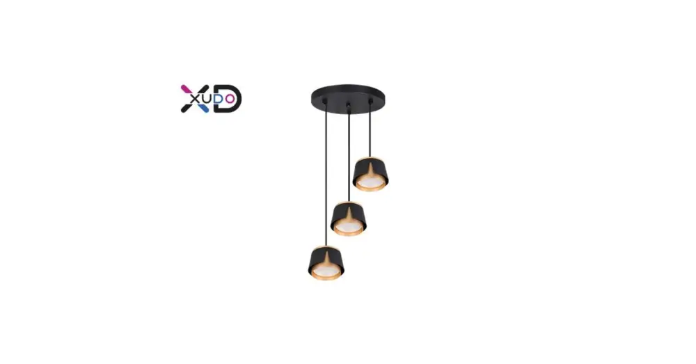 Függeszték x3 GX53 fekete+arany kör Legnépszerűbb