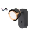 Nézd meg most Fali olvasólámpa fekete+arany USB GX53 foglalat
