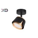 Népszerű GX53 LED fali lámpa x1 fekete+arany