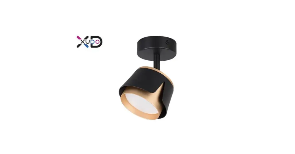 Népszerű GX53 LED fali lámpa x1 fekete+arany