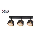 Biztonságos fizetés LED fali, mennyezeti lámpa x3 fekete+arany GX53 foglalat