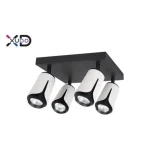 Legjobb ár GU10 LED fali lámpa x4 fehér + fekete négyzet