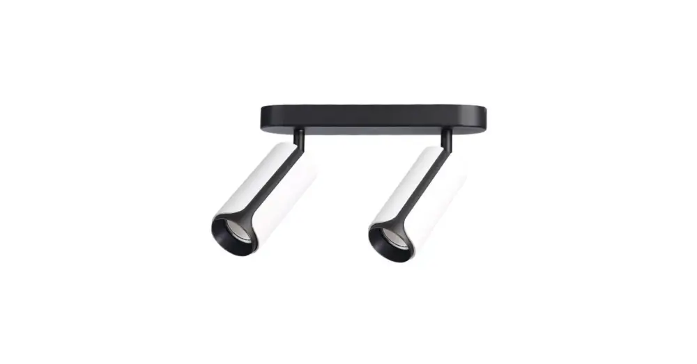 Sento GU10 LED fali lámpa, mozgatható x2 fehér + fekete Szuper akció