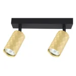 Szuper akció Glamour Fali lámpa GU10x2 LED mozgatható fekete+arany