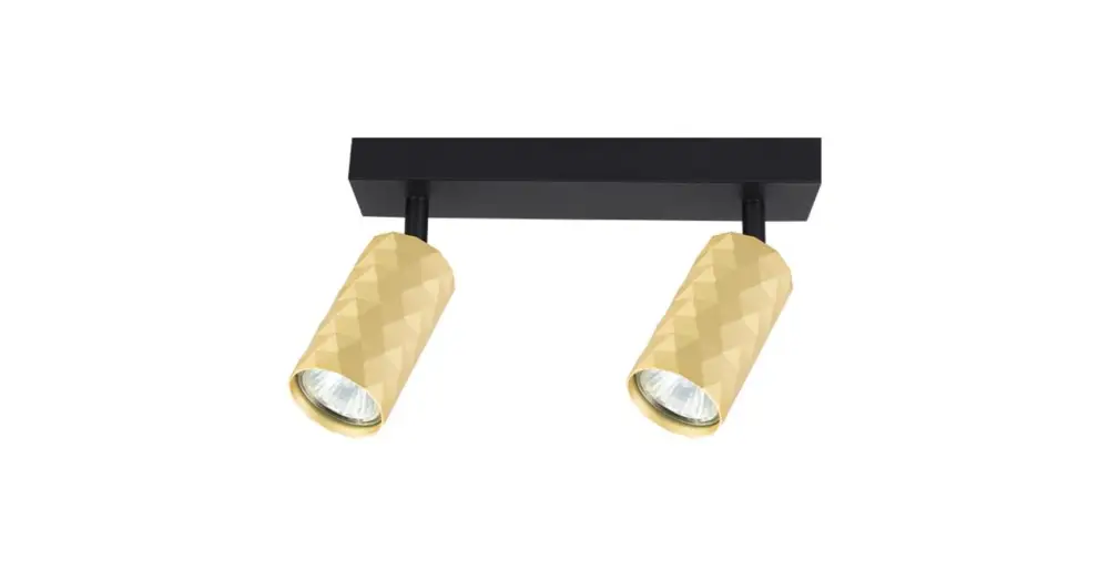 Szuper akció Glamour Fali lámpa GU10x2 LED mozgatható fekete+arany