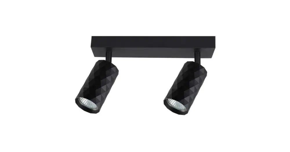 Glamour fali lámpa GU10x2 LED izzóval, mozgatható, fekete Szuper akció